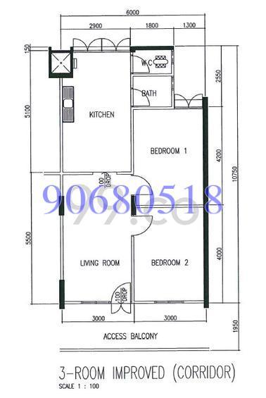 Blk 96 Lorong 3 Toa Payoh (Toa Payoh), HDB 3 Rooms #143962482